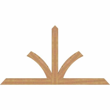 Ekena Millwork Richland Timber Gable Bracket, Western Red Cedar, 96"W x 52"H x 3 1/2"D x 5 1/2"F, 13/12 Pitch GBW096X52X0406RIC00SWR